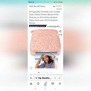 HP sprocket: Mini photo sticker printer.